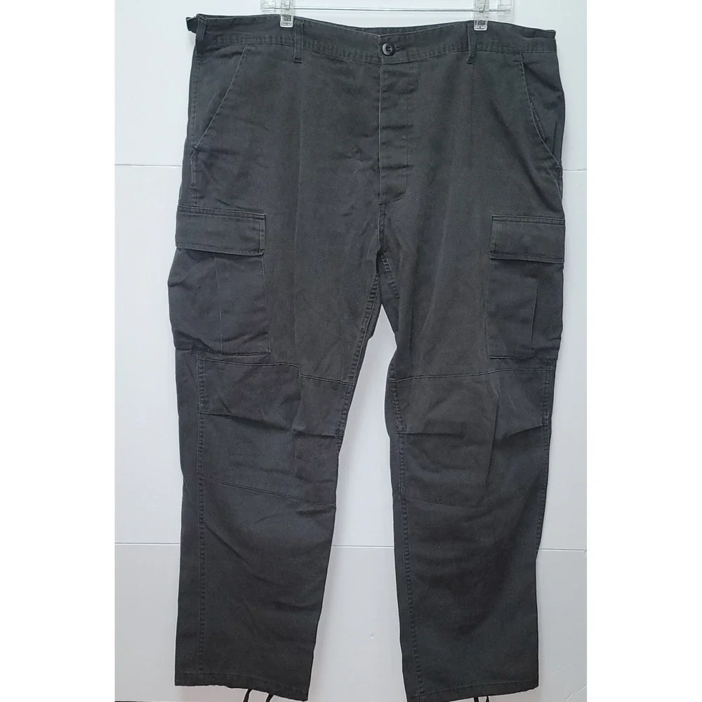 Rothco Battle Men Vintage XL Paratrooper Black Military Cargo Pant Y2K Gorpcore